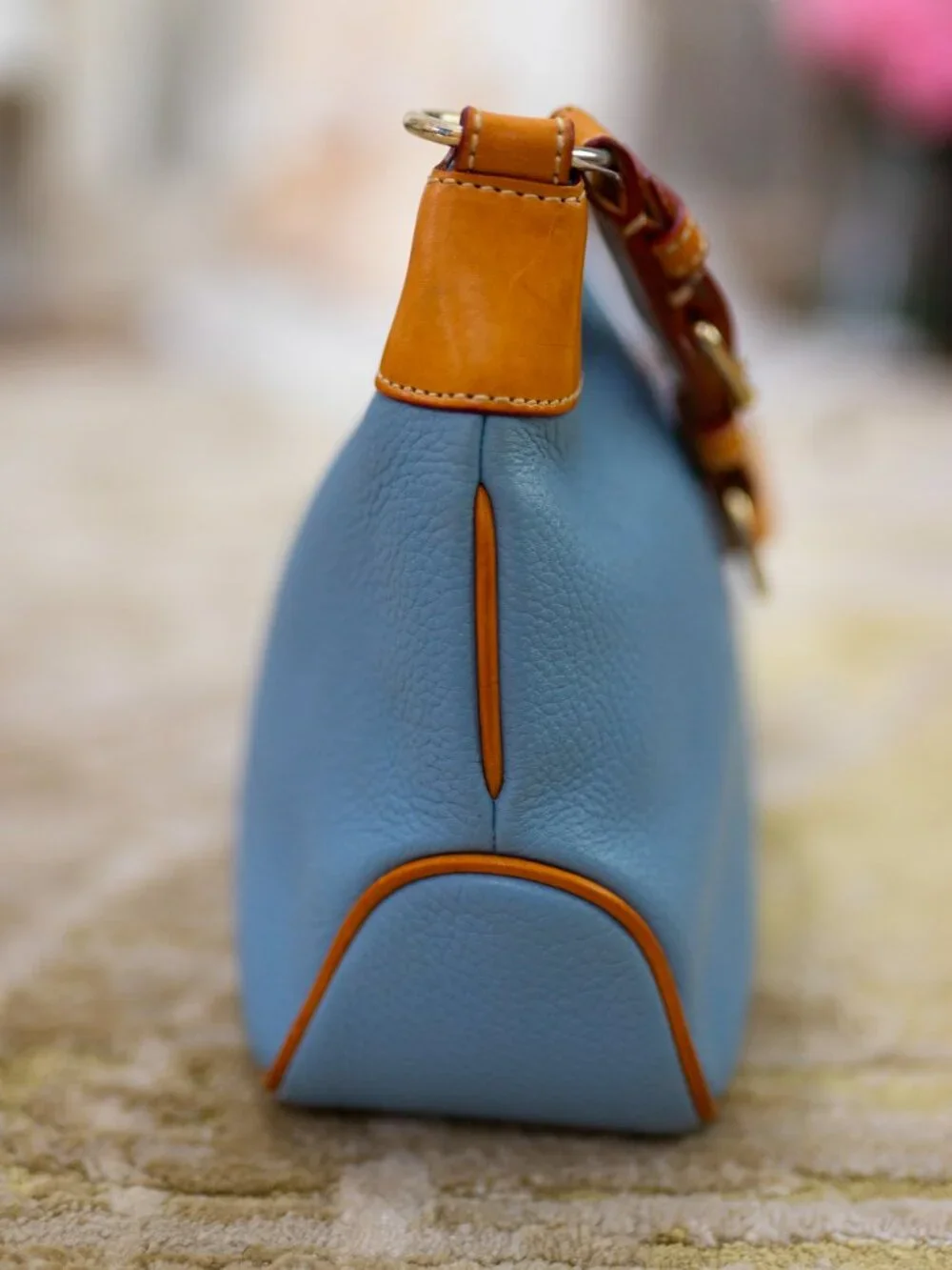 Dooney & Burke Purse Blue pebble leather
